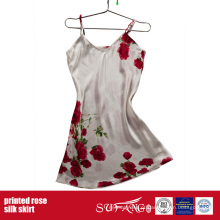 Luxury Hotel Use Printed Rose Silk Cami